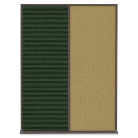 United Visual Products Single Door Radius Corkboard, 36"X36", W UV8002-WHITE-DRKSPR